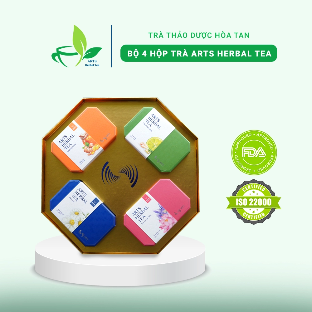 Bộ 4 hộp trà thảo dược hoà tan ARTS HERBAL TEA